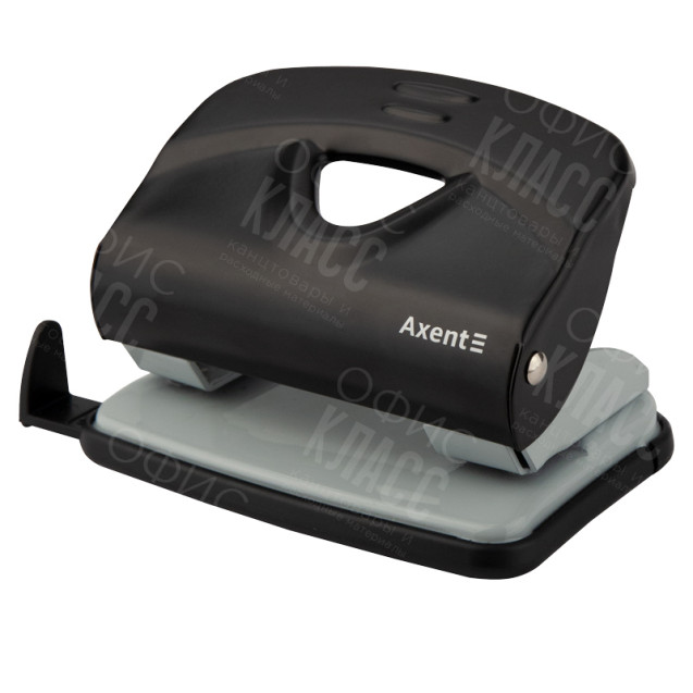 ДЫРОКОЛ ДЛЯ БУМАГИ AXENT EXAKT-2 3920-01-A, МЕТАЛЛИЧЕСКИЙ, 20 ЛИСТОВ, ЧЕРНЫЙ