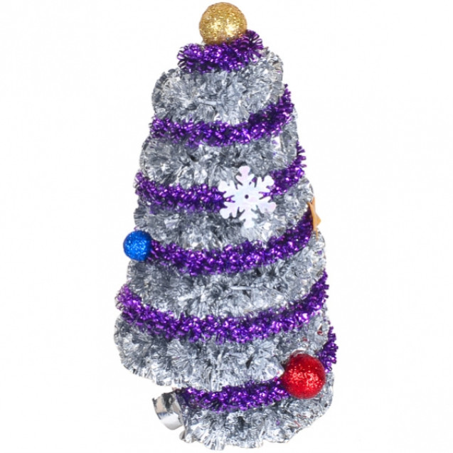 ЕЛОЧКА КОНУСНАЯ С УКРАШЕНИЯМИ 7×16 СМ