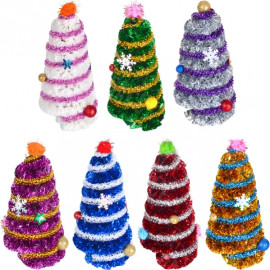 ЕЛОЧКА КОНУСНАЯ С УКРАШЕНИЯМИ 7×16 СМ