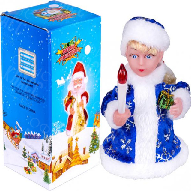ИГРУШКА МЕХАНИЧЕСКАЯ «СНЕГУРОЧКА»  (МУЗЫКА PУC.  + КАЧАНИЕ РУКАМИ) CX-281