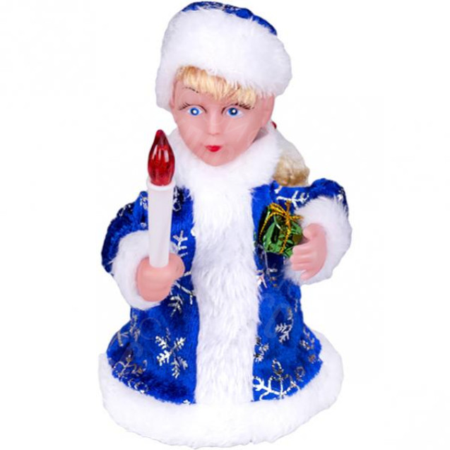 ИГРУШКА МЕХАНИЧЕСКАЯ «СНЕГУРОЧКА»  (МУЗЫКА PУC.  + КАЧАНИЕ РУКАМИ) CX-281