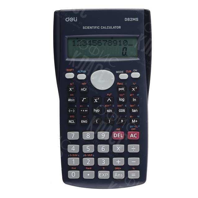 КАЛЬКУЛЯТОР DELI D82MS (10+2Р, ИНЖЕНЕРНЫЙ, 240ФУНКЦ.)