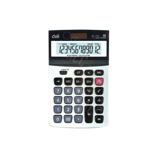 КАЛЬКУЛЯТОР DELI DL-1222 (12 РАЗРЯДОВ ДВОЙНОЕ ПИТАНИЕ)