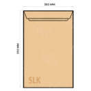 КОНВЕРТ БУМАЖНЫЙ  B4 КЛЕЙКИЙ СЛОЙ ТЕМНО-ЖЕЛТЫЙ 250*353