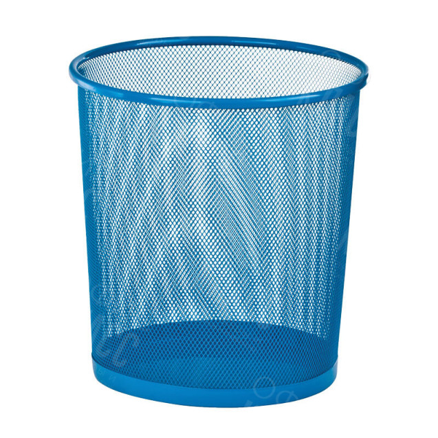 КОРЗИНА ДЛЯ МУСОРА МЕТАЛЛИЧЕСКАЯ СЕТЧАТАЯ СИНЯЯ 23,5*26*19СМ