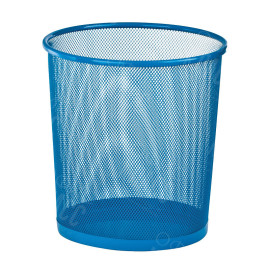 КОРЗИНА ДЛЯ МУСОРА МЕТАЛЛИЧЕСКАЯ СЕТЧАТАЯ СИНЯЯ 23,5*26*19СМ