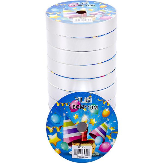 ЛЕНТА 18ММ*10М БЕЛАЯ,  13-176