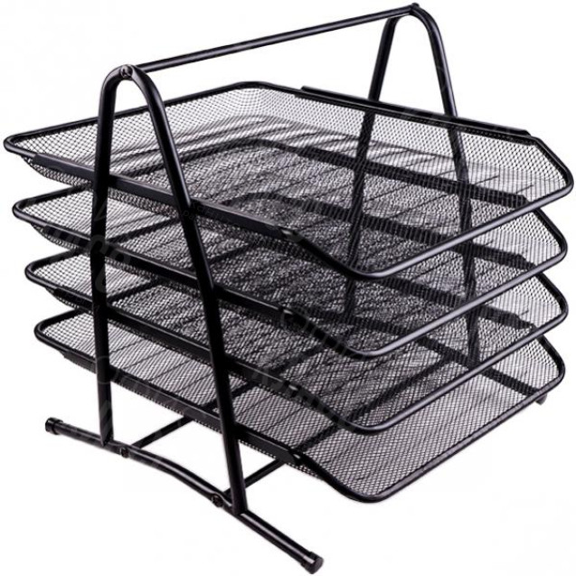 ЛОТОК 4 ОТДЕЛЕНИЯ "МЕТАЛЛ" 1086-BI ГОРИЗОНТАЛЬНЫЙ ЧЕРНЫЙ