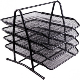 ЛОТОК 4 ОТДЕЛЕНИЯ "МЕТАЛЛ" 1086-BI ГОРИЗОНТАЛЬНЫЙ ЧЕРНЫЙ