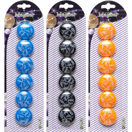 МАГНИТ ДЛЯ ДОСКИ "УЗОР" 6 ШТУК НАБОР 30-6, D 3 СМ