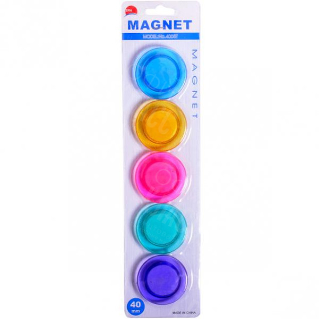 МАГНИТ ДЛЯ ДОСКИ «ЦВЕТНОЙ»  5 ШТУК T-4005, D4  СМ