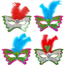 МАСКА 3  D ГОЛОГРАММА С ПЕРЬЯМИ