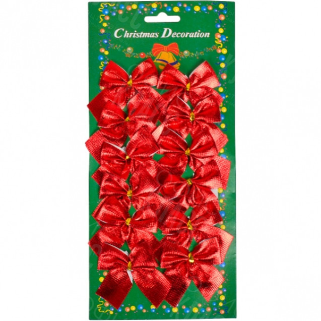 НАБОР БАНТИКОВ 12 ШТУК КРАСНЫХ 12-162