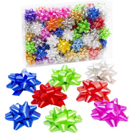 НАБОР БАНТОВ ПОДАРОЧНЫХ 5 СМ ЦВЕТНЫЕ ПЕРЛАМУТРОВЫЕ 95ШТ 13-170