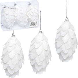 НАБОР ЕЛОЧНЫХ ИГРУШЕК 3ШТ "ШИШКИ" HL22SF-133