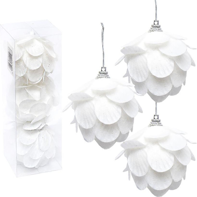 НАБОР ЕЛОЧНЫХ ИГРУШЕК 3ШТ "ШИШКИ" HL23SF-174