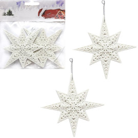 НАБОР ЕЛОЧНЫХ УКРАШЕНИЙ 2ШТ "ЗВЕЗДА" 12*12СМ HL222248