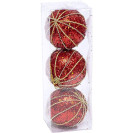 НАБОР ИГРУШЕК ЕЛОЧНЫХ 3ШТ "ШАРЫ" 8СМ 2021-53