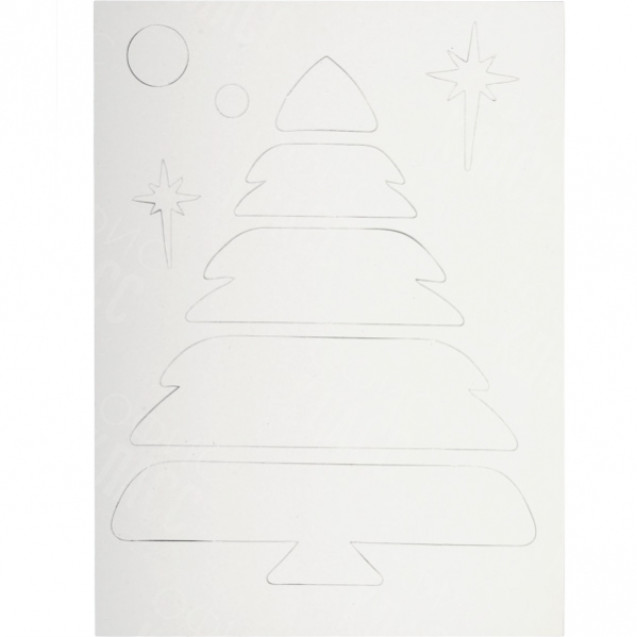 НАБОР НОВОГОДНИХ ТРАФАРЕТОВ, 8 ЛИСТОВ А3–5  /13–42