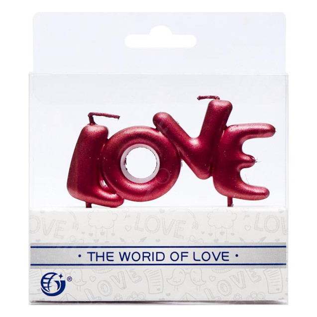 НАБОР СВЕЧЕЙ ДЛЯ ТОРТА "LOVE" JY-1062