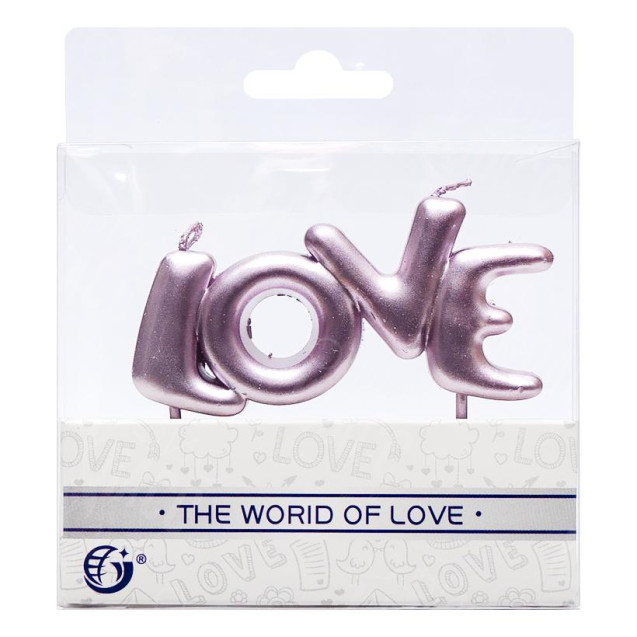 НАБОР СВЕЧЕЙ ДЛЯ ТОРТА "LOVE" JY-1062