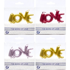 НАБОР СВЕЧЕЙ ДЛЯ ТОРТА "LOVE" JY-1062