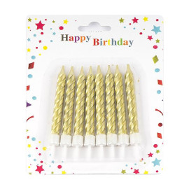 НАБОР СВЕЧЕЙ ДЛЯ ТОРТА "ЗОЛОТО СПИРАЛЬ" 1428