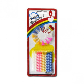 НАБОР СВЕЧЕЙ ДЛЯ ТОРТА 10–92 12 ШТУК, СРЕДНИЕ