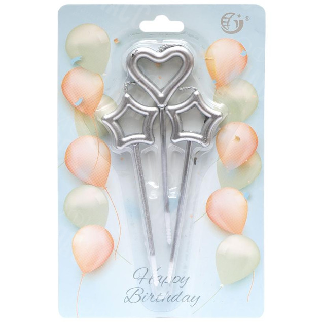 НАБОР СВЕЧЕЙ ДЛЯ ТОРТА 3ШТ JY-1061