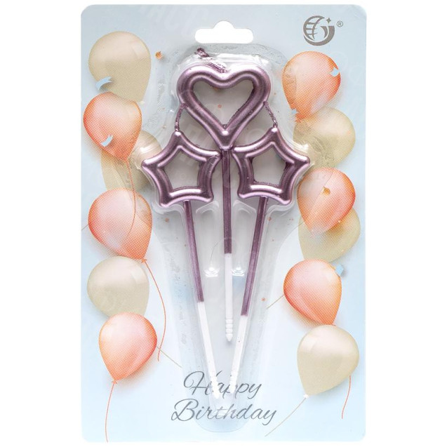 НАБОР СВЕЧЕЙ ДЛЯ ТОРТА 3ШТ JY-1061