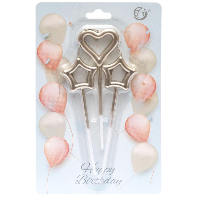 НАБОР СВЕЧЕЙ ДЛЯ ТОРТА 3ШТ JY-1061