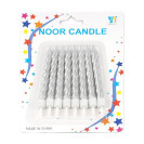 НАБОР СВЕЧЕЙ ДЛЯ ТОРТА"СЕРЕБРО" СПИРАЛЬ 8772