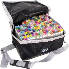 НАБОР СКЕТЧ-МАРКЕРОВ 168 ЦВЕТОВ BV800-168 В СУМКЕ