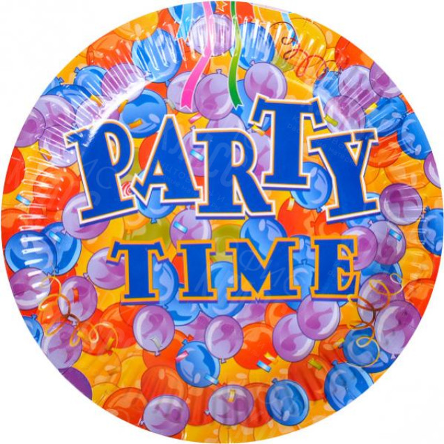 НАБОР ТАРЕЛОК 23  СМ «С ДНЕМ РОЖДЕНИЯ»  10 ШТУК 10–44