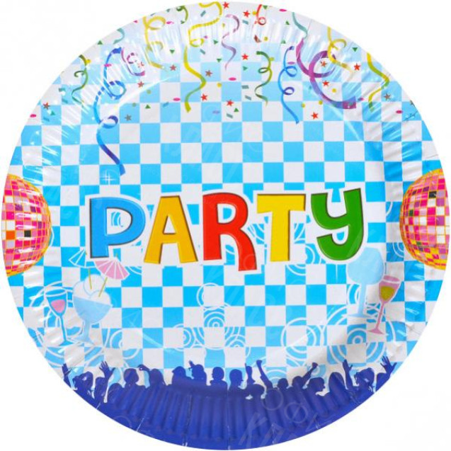 НАБОР ТАРЕЛОК 23  СМ «С ДНЕМ РОЖДЕНИЯ»  10 ШТУК 10–44