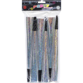 НАБОР ТРУБОЧКА-СВИСТОК ФОЛЬГИРОВАННАЯ 30СМ 6 ШТУК 1698-3