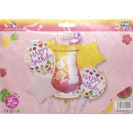 НАБОР ШАРИКОВ ФОЛЬГИРОВАННЫХ "КОКТЕЙЛЬ" A14-10