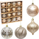 НАБОР ШАРОВ 16ШТ D8СМ 6279-5 СВЕТЛОЕ ЗОЛОТО