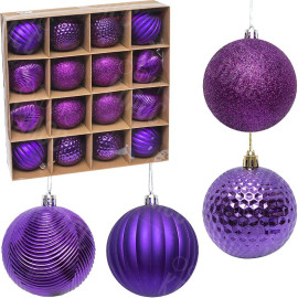 НАБОР ШАРОВ 16ШТ D8СМ 6279-5 ФИОЛЕТОВЫЙ