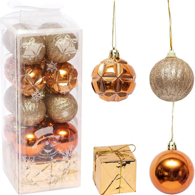 НАБОР ШАРОВ 20ШТ D5СМ DF23-22 БРОНЗА