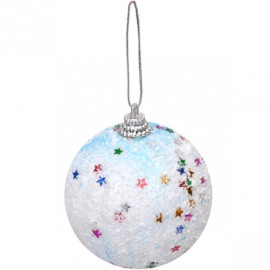 НАБОР ШАРОВ 6  ШТУК «БЕЛЫЙ С ЗВЕЗДОЧКАМИ»  D6 12–96