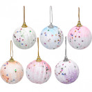 НАБОР ШАРОВ 6  ШТУК «БЕЛЫЙ С ЗВЕЗДОЧКАМИ»  D6 12–96