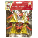 НАБОР-УКРАШЕНИЕ "КОЛОКОЛЬЧИК" 4ШТ 1075-214 ЗОЛОТО ПЛАСТИК