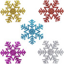 НАБОР-УКРАШЕНИЕ "СНЕЖИНКА" МИКС 4 ШТ. 10СМ CZS23259