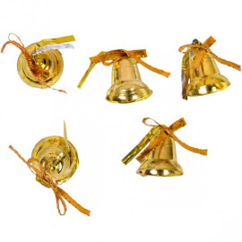 НАБОР-УКРАШЕНИЕ «КОЛОКОЛЬЧИК»  С БАНТИКОМ 12  ШТ ПЛАСТИК 12–161