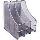 НАКОПИТЕЛЬ 3 ОТДЕЛЕНИЯ «МЕТАЛЛ»  ВЕРТИКАЛЬНЫЙ МЕТАЛЛ BJ3004–3-S СЕРЕБРО 35,5×28,5×24,0 СМ