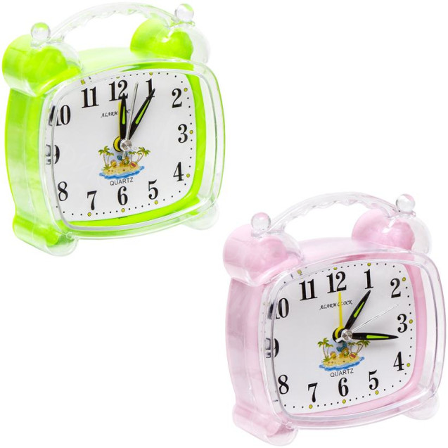 НАСТОЛЬНЫЕ ЧАСЫ - БУДИЛЬНИК 6626-6629 9,5Х11,5СМ