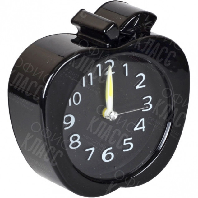 НАСТОЛЬНЫЕ ЧАСЫ - БУДИЛЬНИК Х2–18 «ЯБЛОКО»  11×11×4 СМ