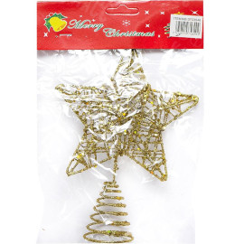 ВЕРХУШКА "ЗВЕЗДА" 13*18СМ С ГЛИТТЕРОМ OF23046