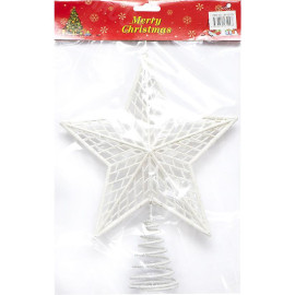 ВЕРХУШКА "ЗВЕЗДА" 20*22СМ С ГЛИТТЕРОМ LBY23119